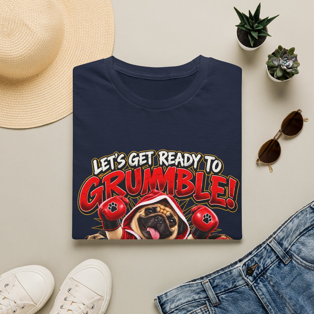 Funny Pug Shirt Lets Get Ready to Grumble Pug T Shirt Grumble of Pugs Dog Lover Gift